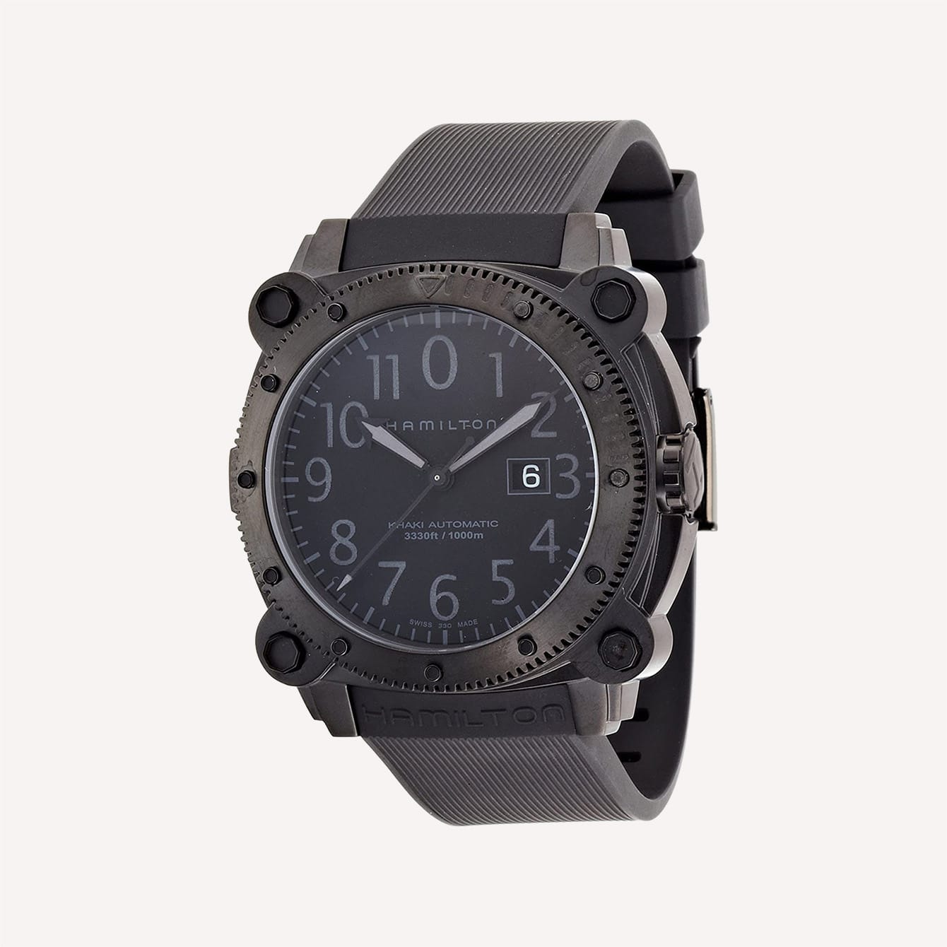 Hamilton Men s H78585333 Khaki Navy BelowZero Black Dial Watch