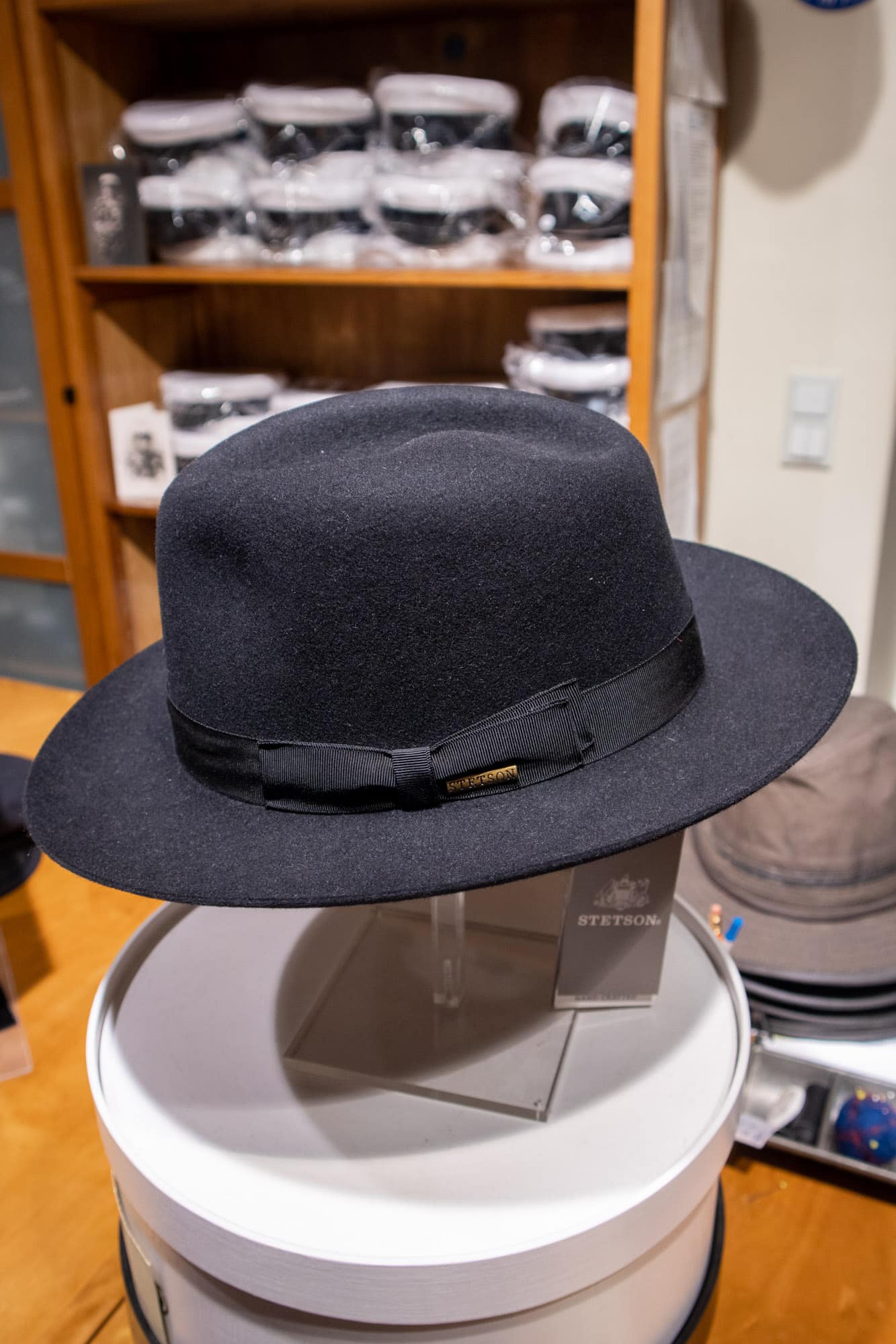 Formal black fedora hat