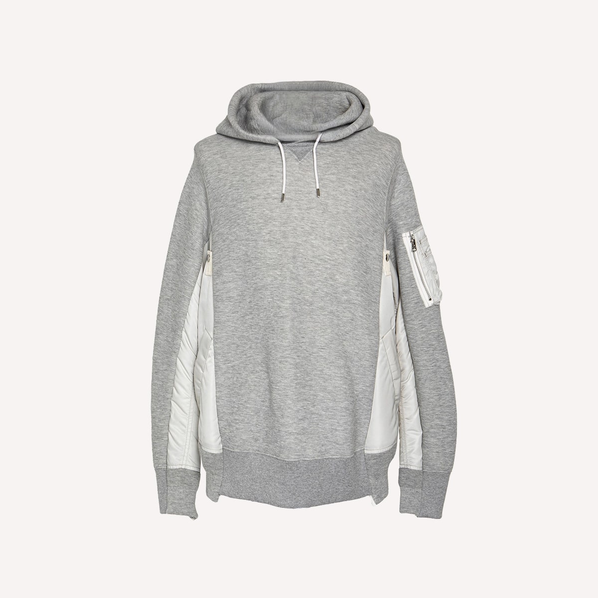 Sacai Sponge Sweat x Nylon Twill Hoodie