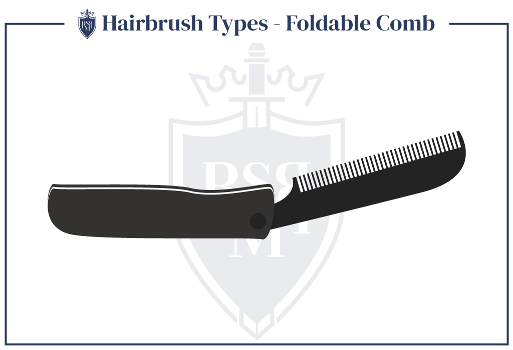 Infographic-Hairbrush-Types-Foldable-Comb how to brush men's hair