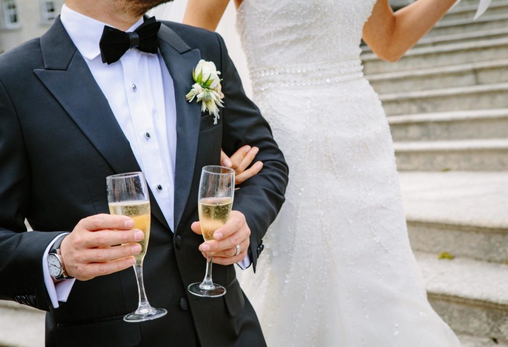 bride and groom at wedding