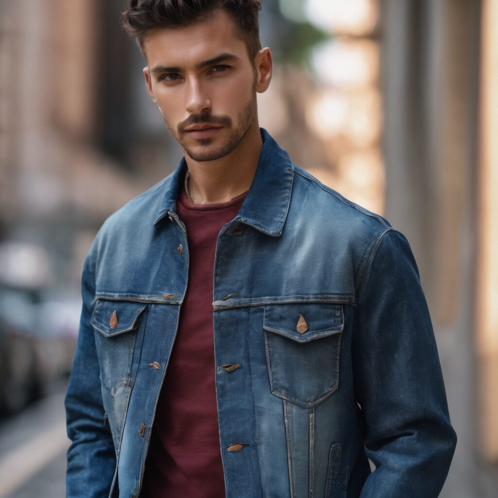 guy in a jeans jacket