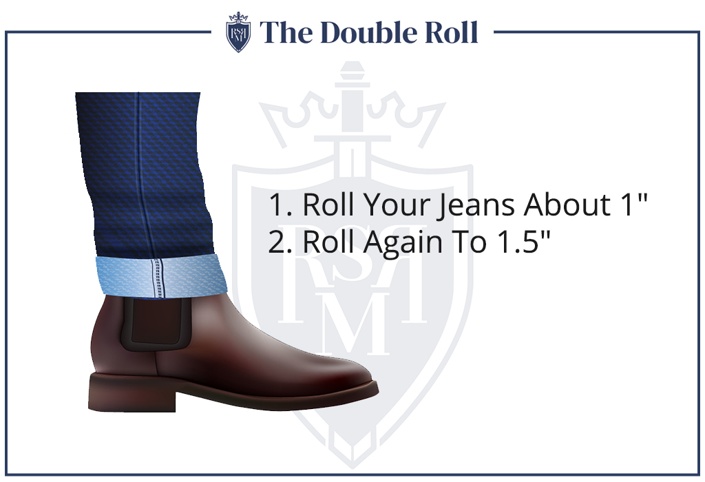 double rolled jeans