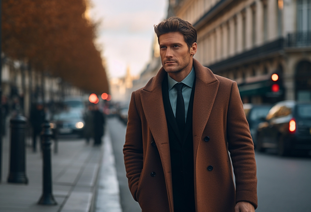 men in overcoat