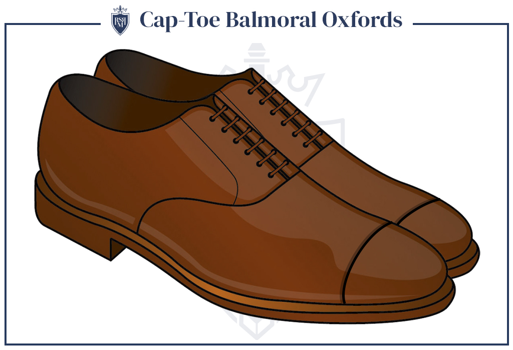 Инфографика Cap-Toe Balmoral Oxfords