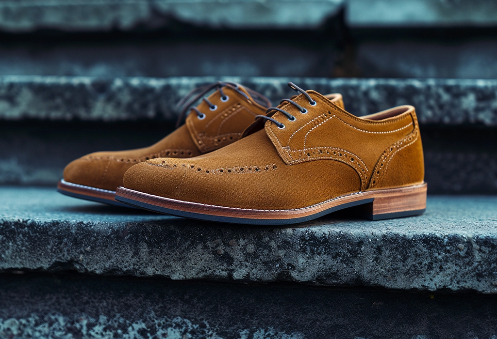 beautiful pair of suede brogues