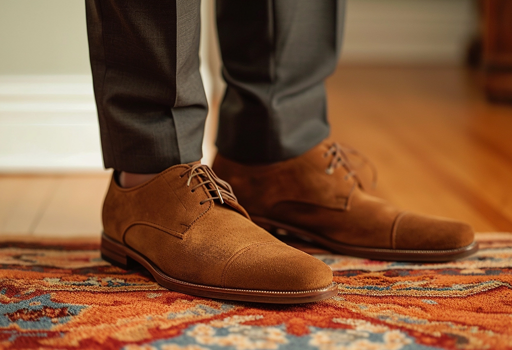 Suede derby shoes 