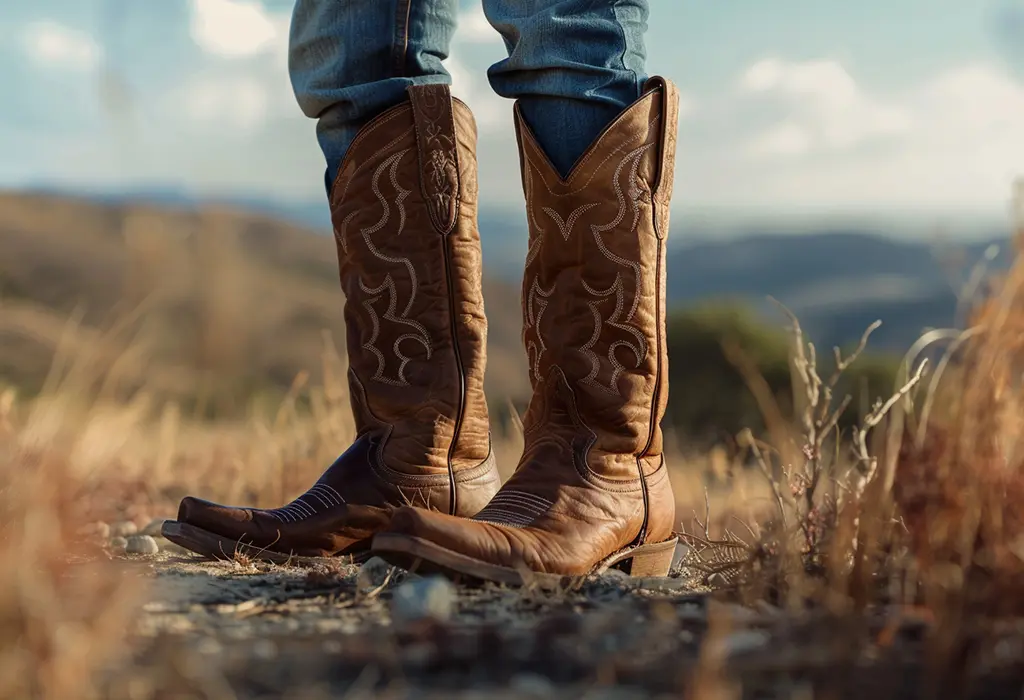 classic brown cowboy boots