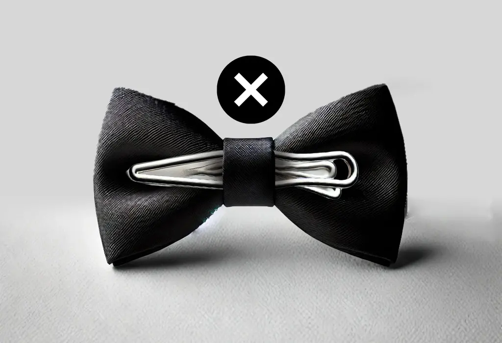 clip-on black bow tie