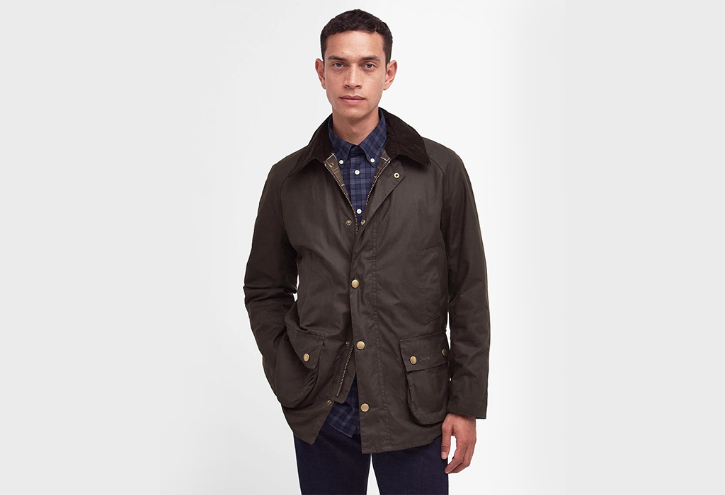 Barbour Ashby Wax Jacket in Olive 