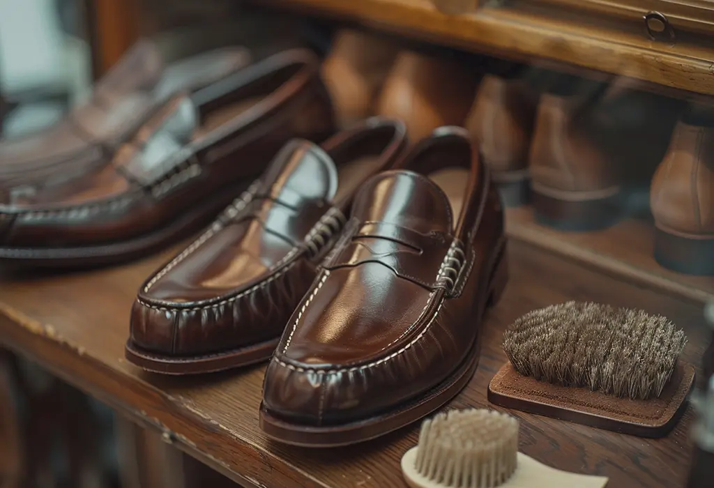 leather penny loafers