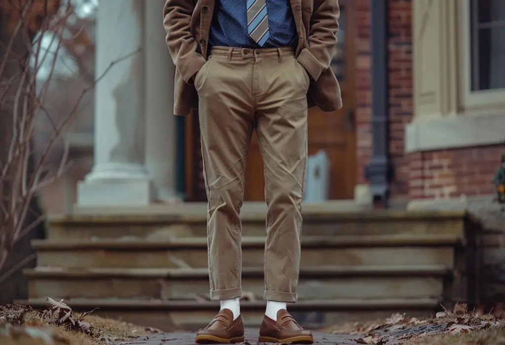 man dressed in 1960s era Ivy style