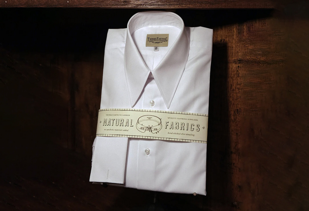 Spearpoint Cotton Shirt - White by Thomas Farthing