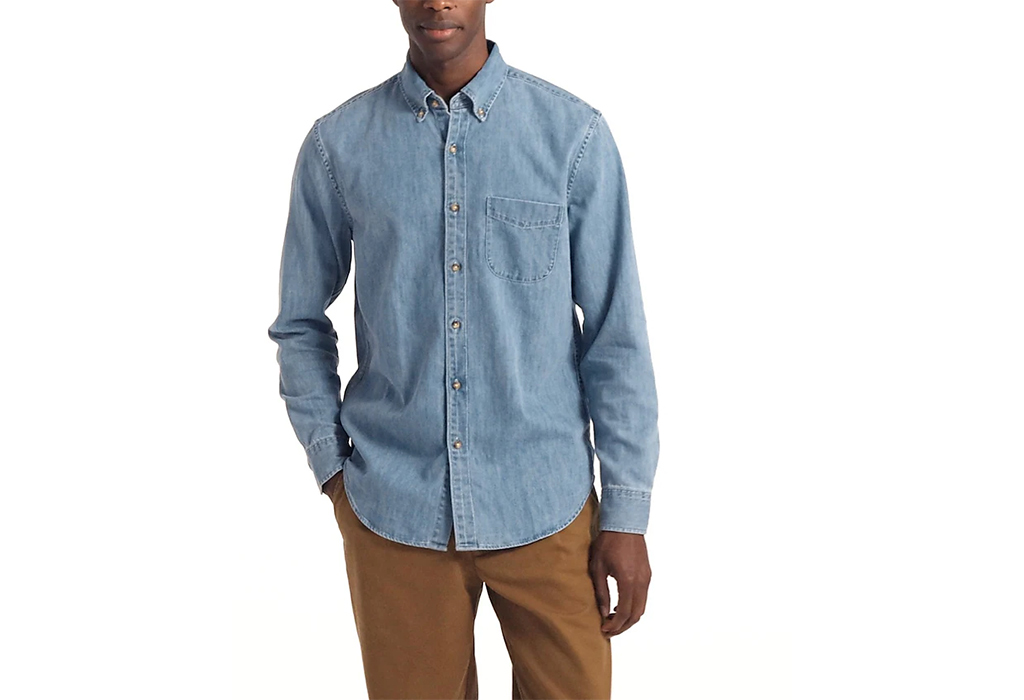 The Best Basic Denim Shirt: Midweight Denim Workshirt by J.Crew