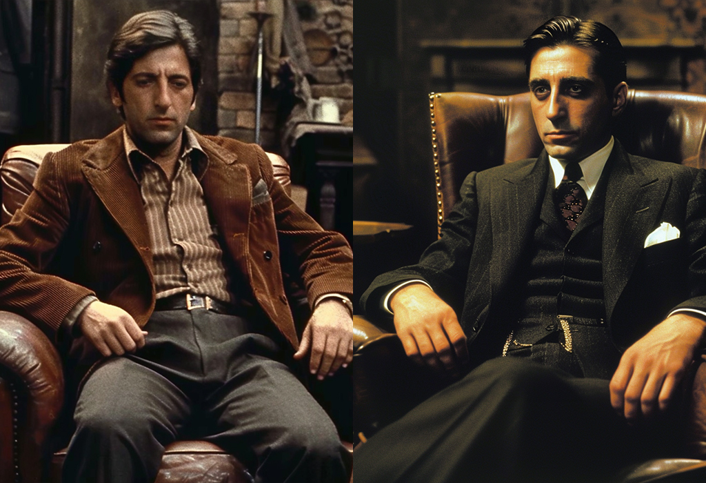 michael corleone different outfits