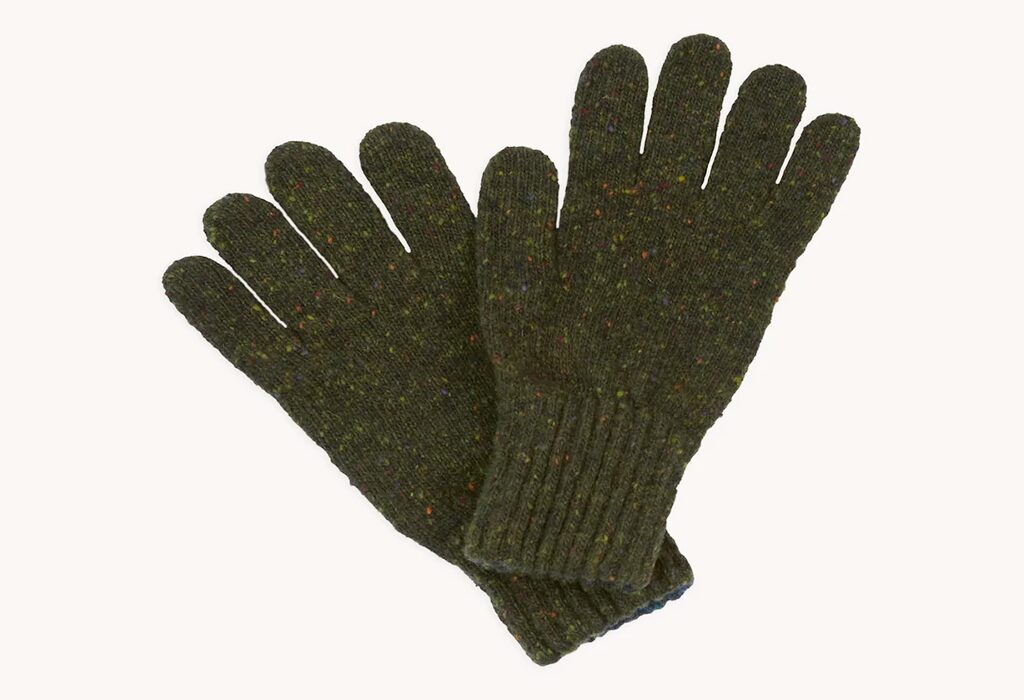 Merino Wool Knitted Gloves by Drake’s