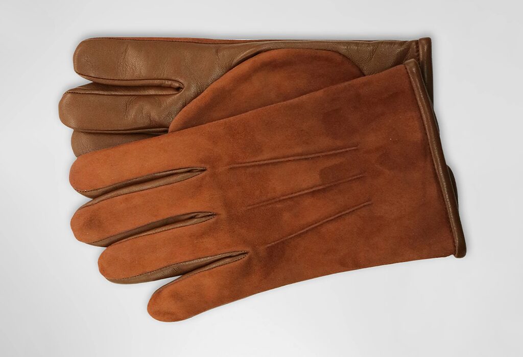 Suede-Smooth-Leather-Gloves