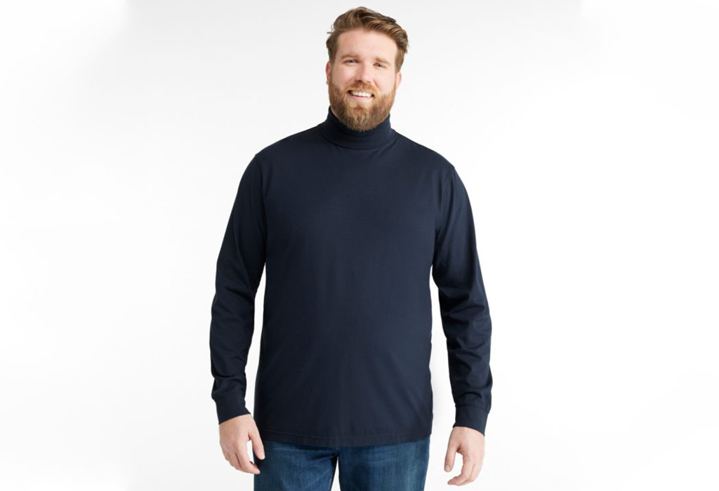 Cotton-Men's-Carefree-Unshrinkable-Turtleneck