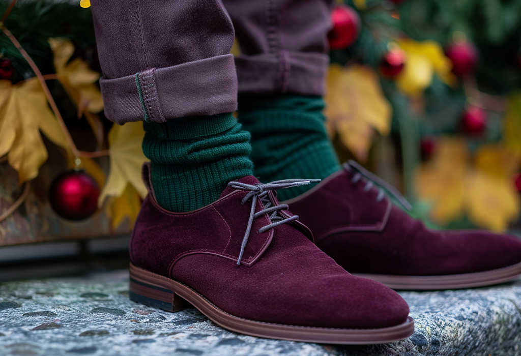 round shoe laces on suede oxfords