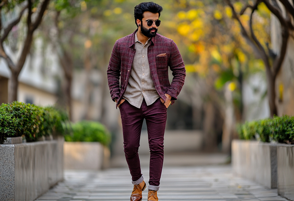 man sporting Flannel Shirt jacket