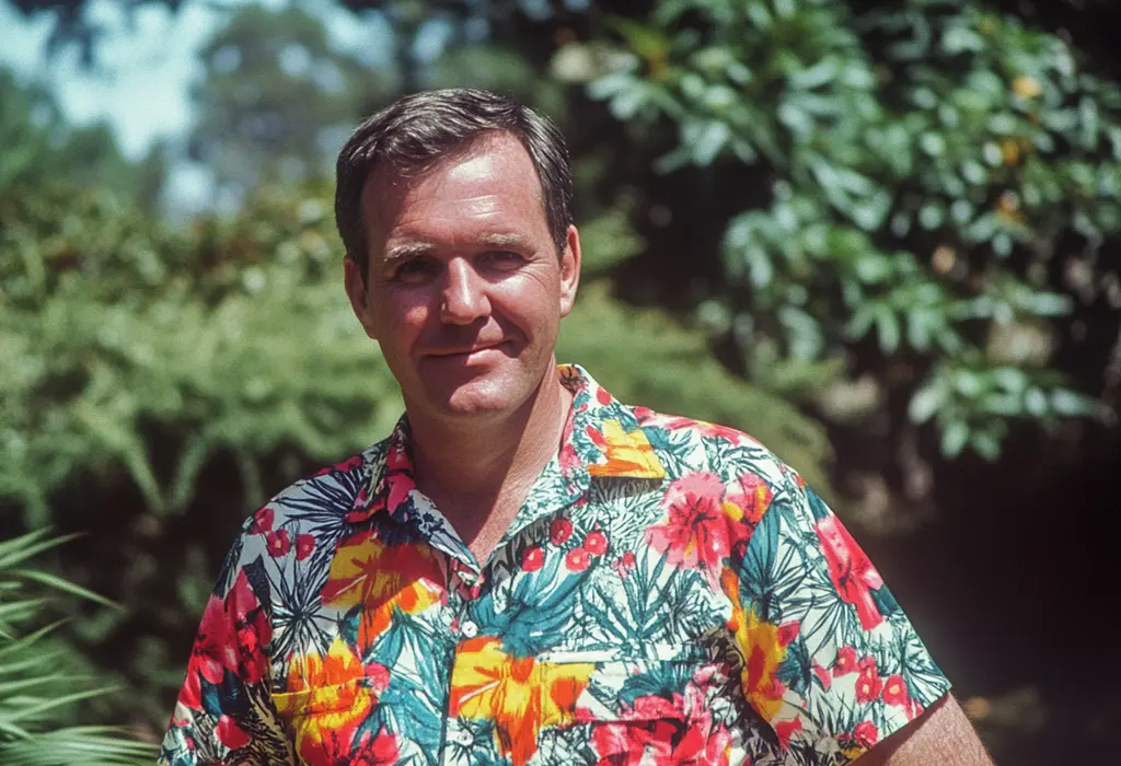 man wearing hawaiian shirt