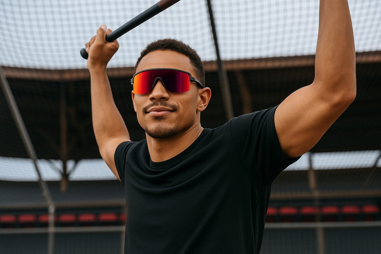 Sport man wearing Oakley Sutro sungalsses.png
