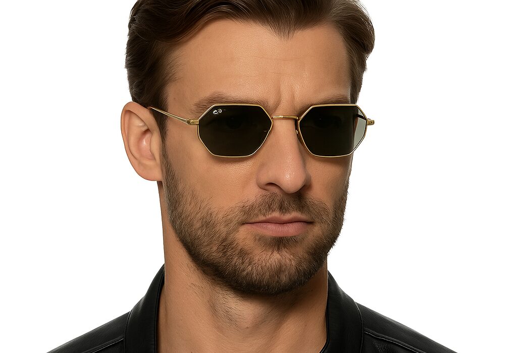 man wearing ray ban yevi sunglasses