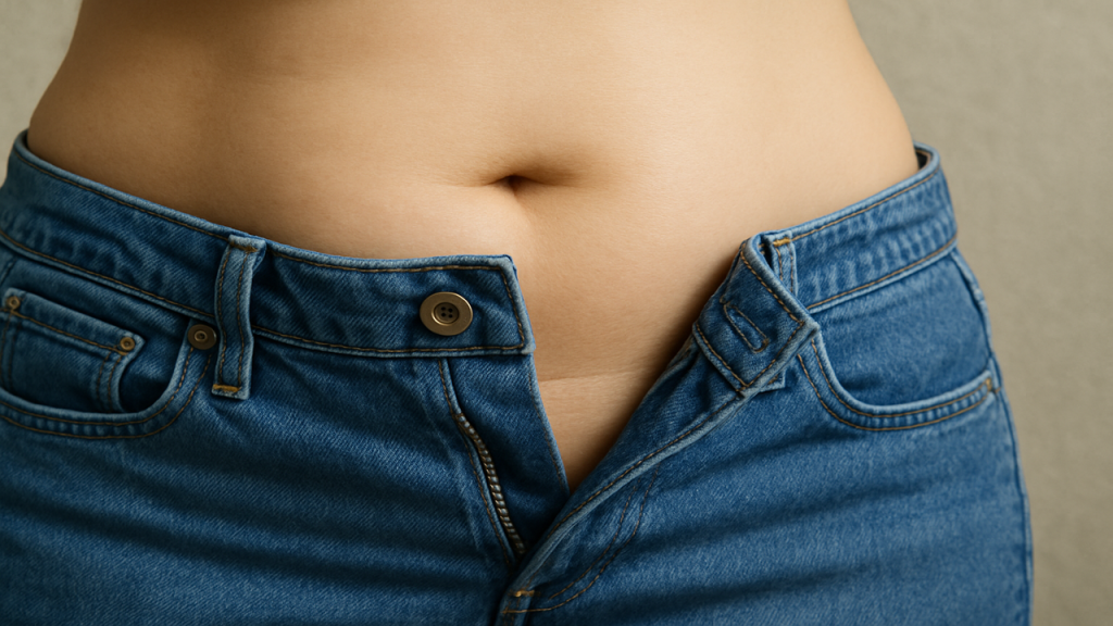 An image of a pair of jeans that don’t fit