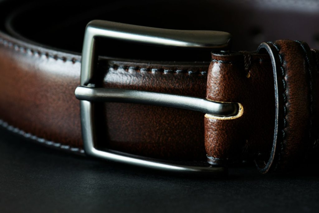 A close-up picture of belt.