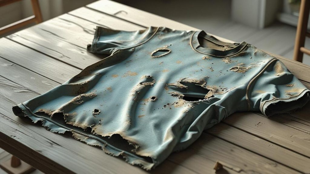 Old shirt that’s tattered and stained