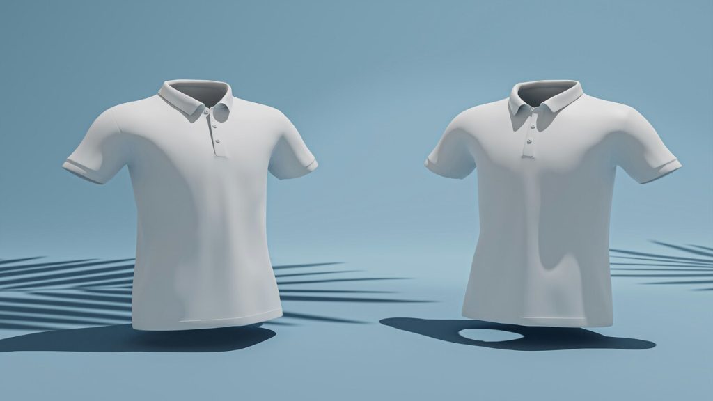 An animated image of two similar shirts