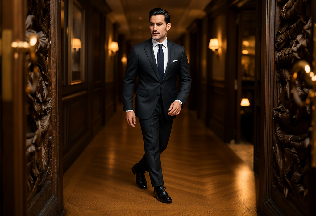Formal Attire with high heel dress shoes