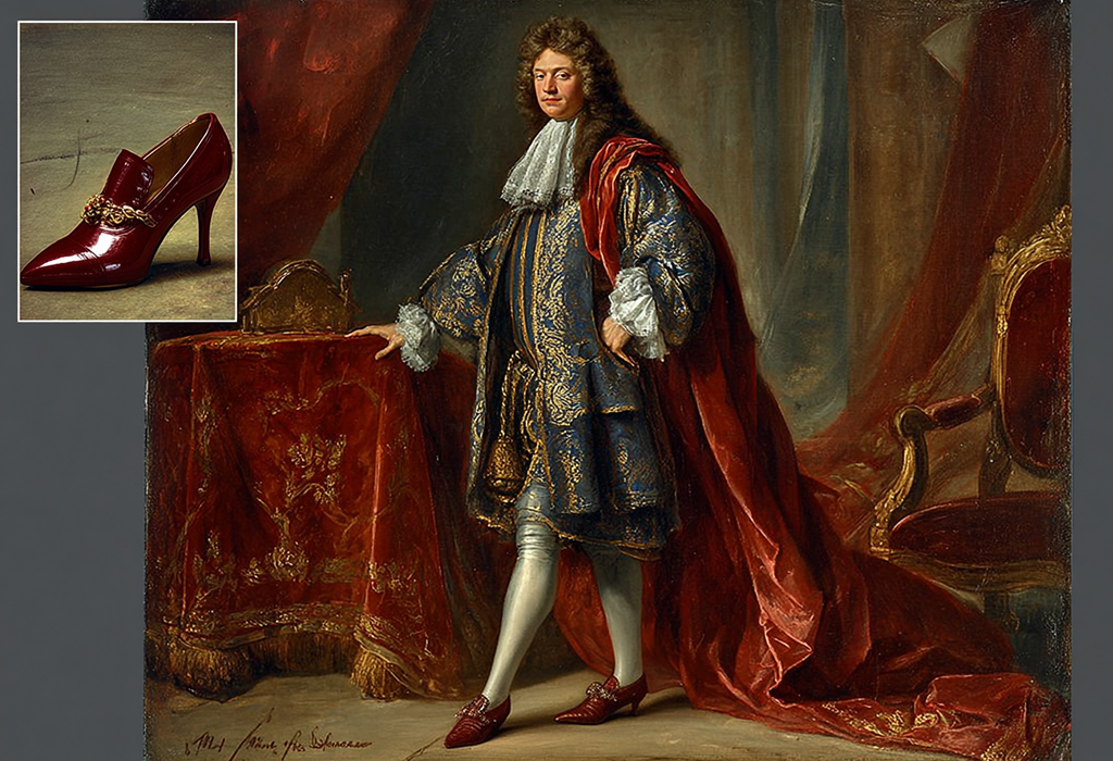 King Louis wearing heels