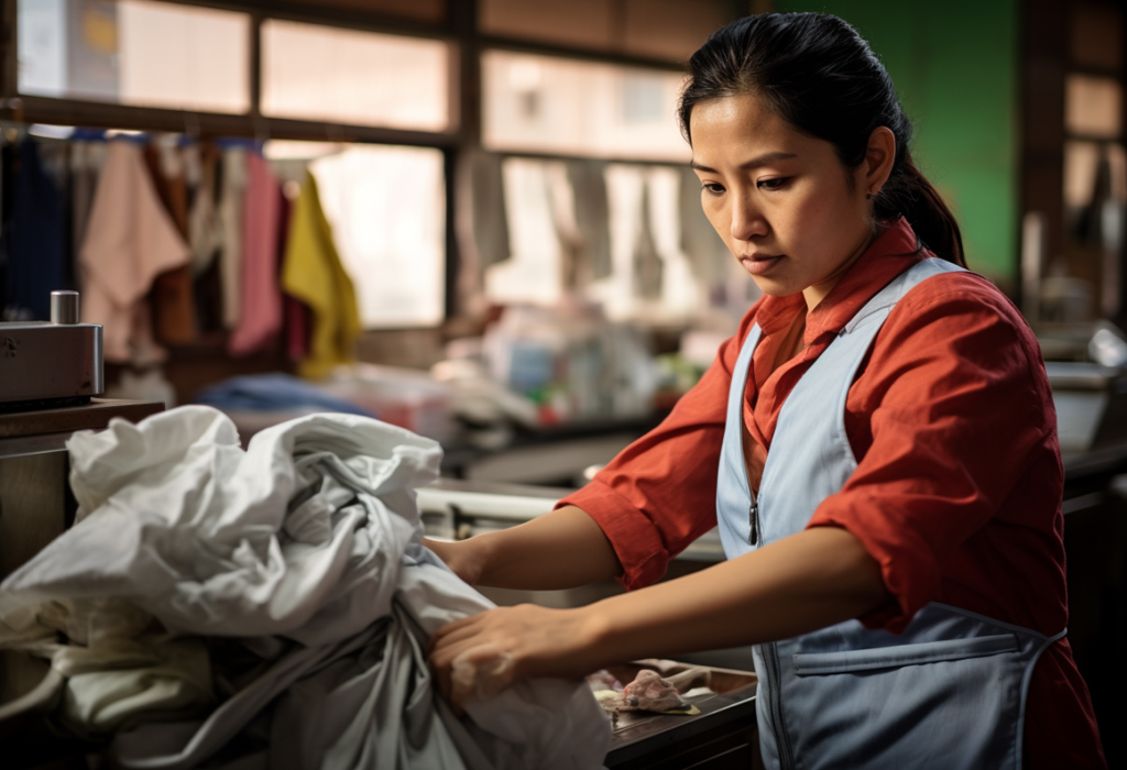 dry cleaning clothes