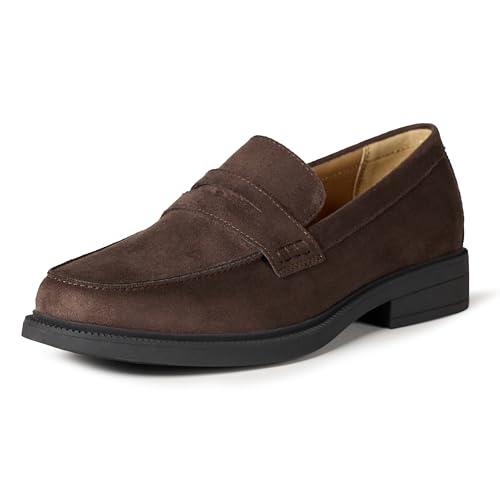 Amazon Essentials Men's Dress Loafers Brown Faux Suede
