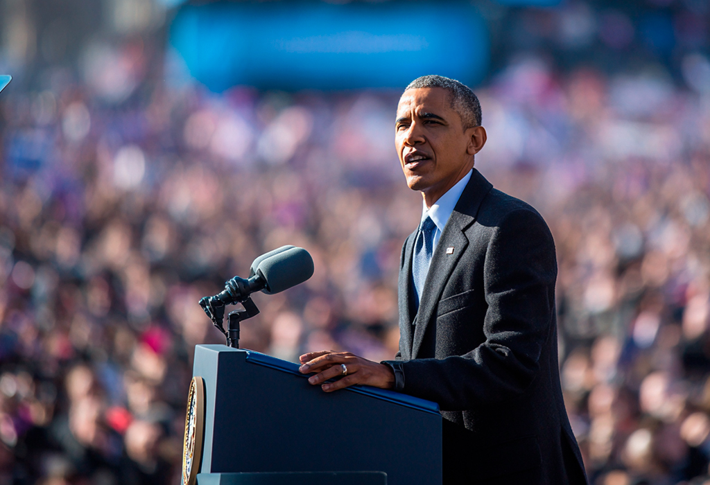 Barack Obama speaking at public event