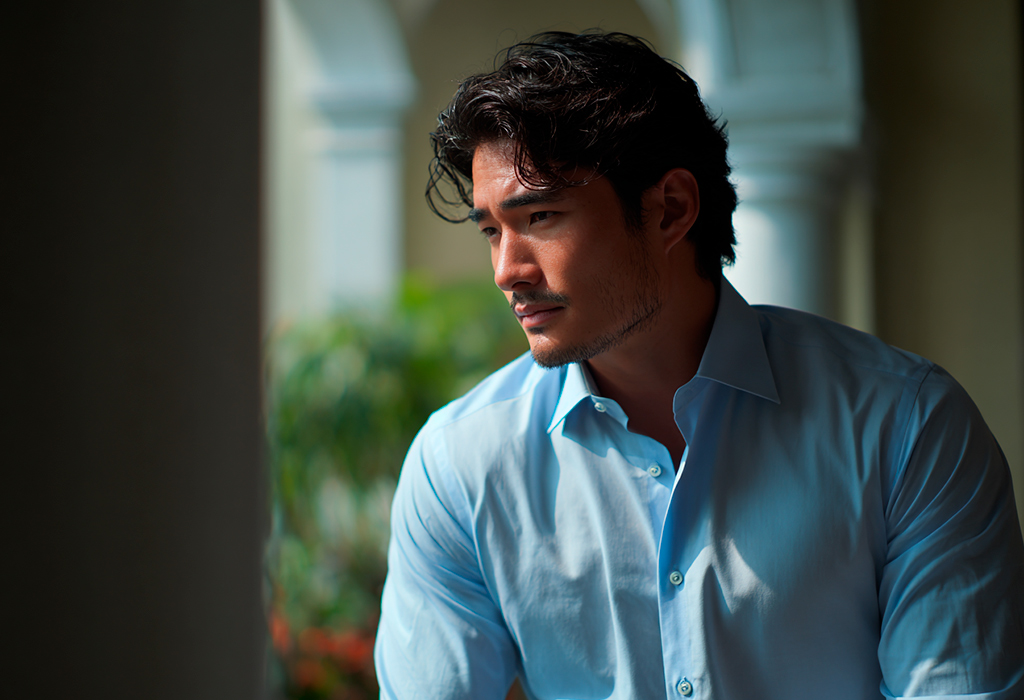 Pale blue oxford cloth shirt, timeless essential