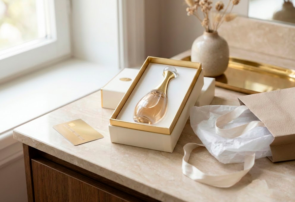 bottle of niche women perfume