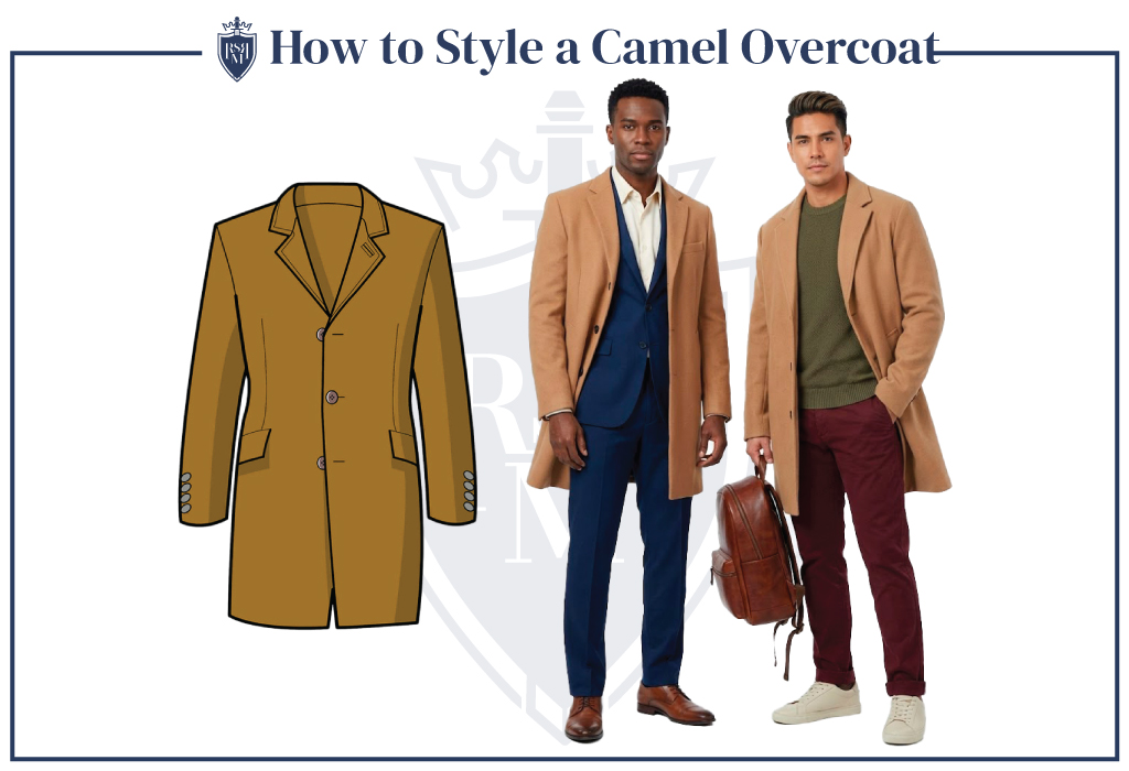How to style a camel overcoat with smart casual and dressy outfit combinations for winter.
